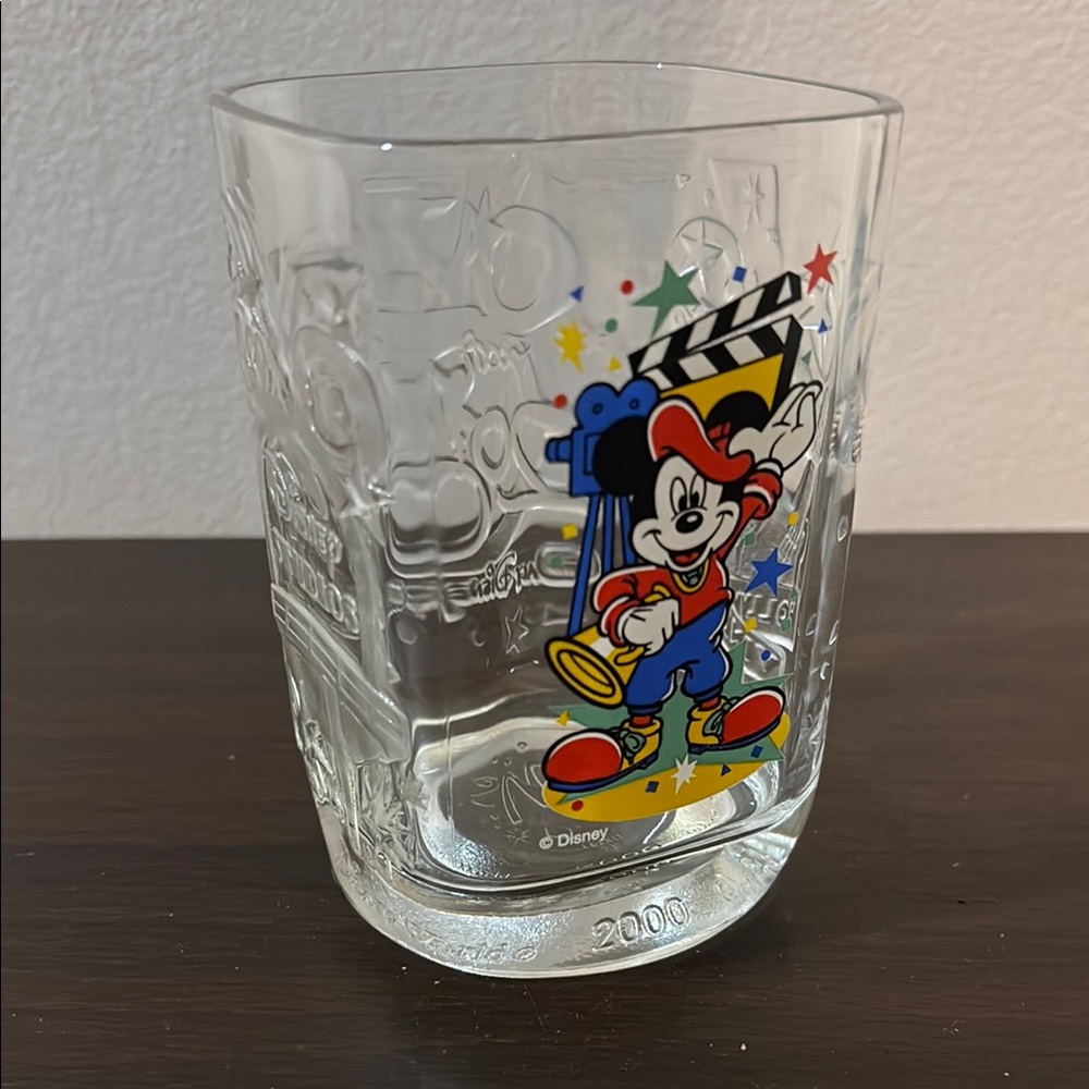 Vintage Disney Mickey Mouse Glass, 2000, Brand New, Never Used! McDonald’s
